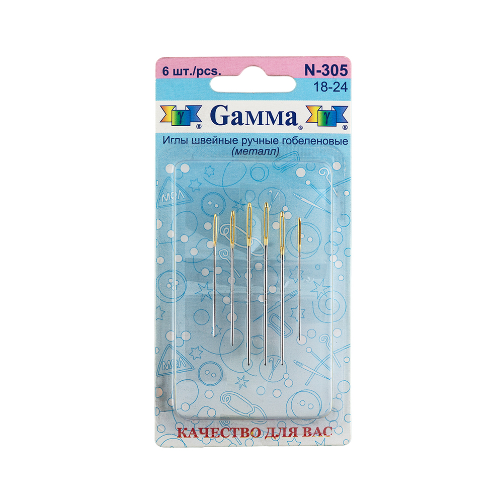 картинка Иглы для шитья гобеленовые №305 (6ш) Gamma от магазина Mokos