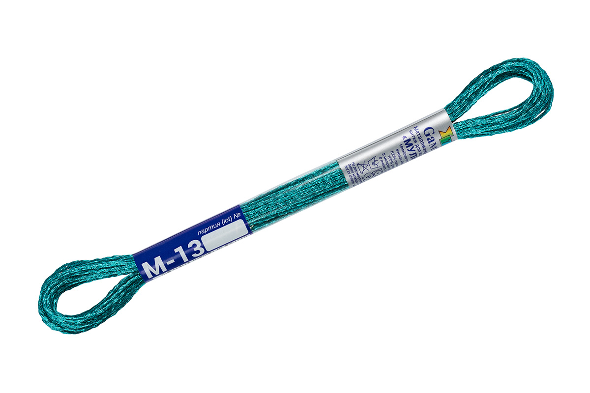 картинка М-13, нитки для вышивания металлик NM, 100% полиэстер от магазина Mokos