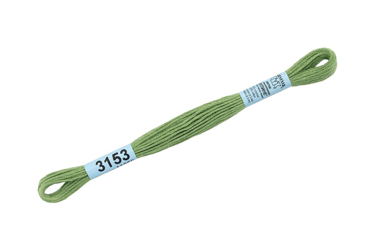 картинка 3153, мулине Гамма хлопок св.зеленый от магазина Mokos
