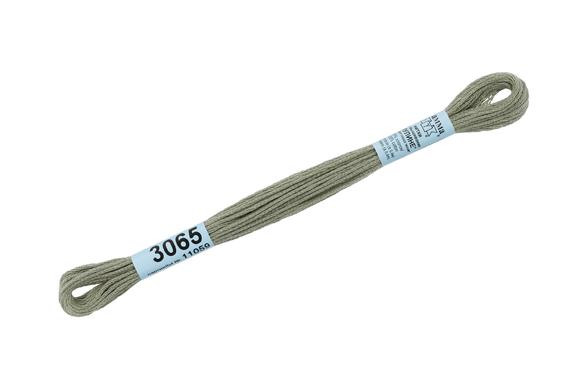 картинка 3065, мулине Гамма хлопок, оливковый от магазина Mokos