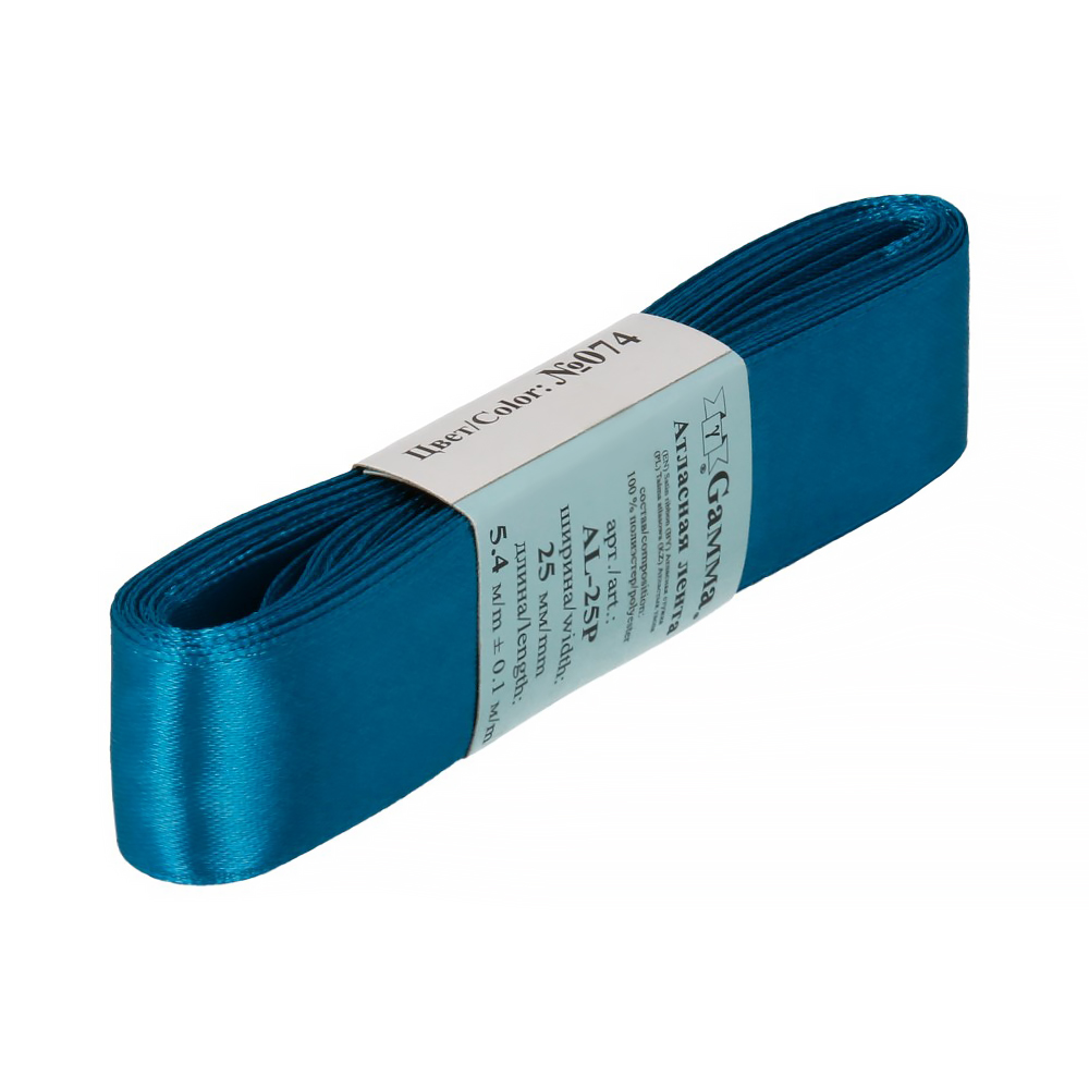 картинка Атласная лента AL-25P №074 цв.ярко-голубой от магазина Mokos