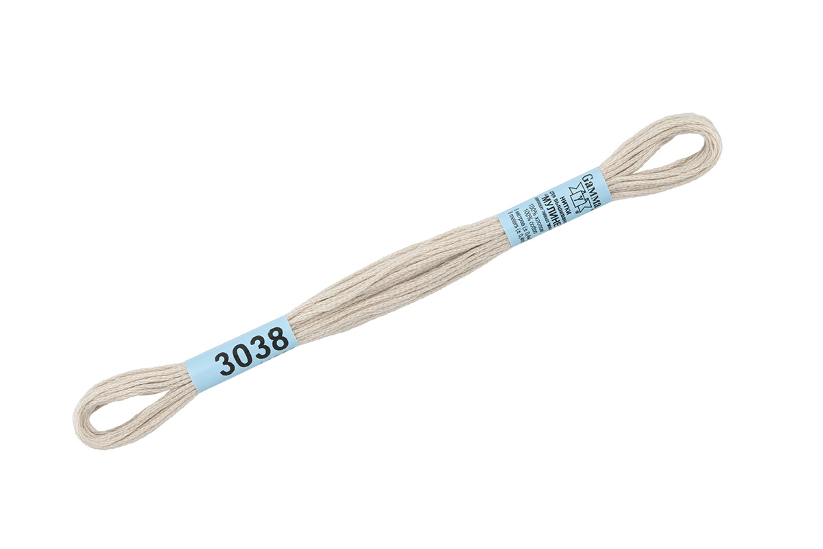 картинка 3038, мулине Гамма хлопок бл.серый от магазина Mokos