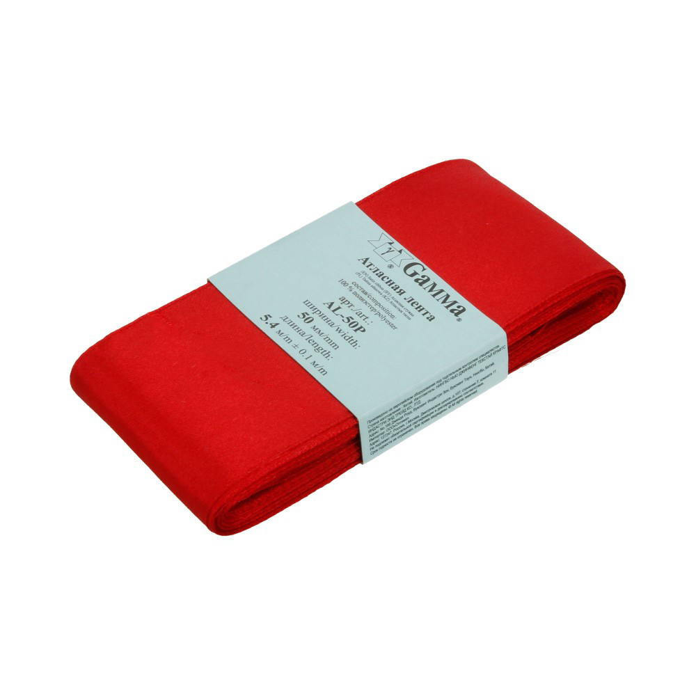 картинка Атласная лента AL-50P №065 цв.красный от магазина Mokos